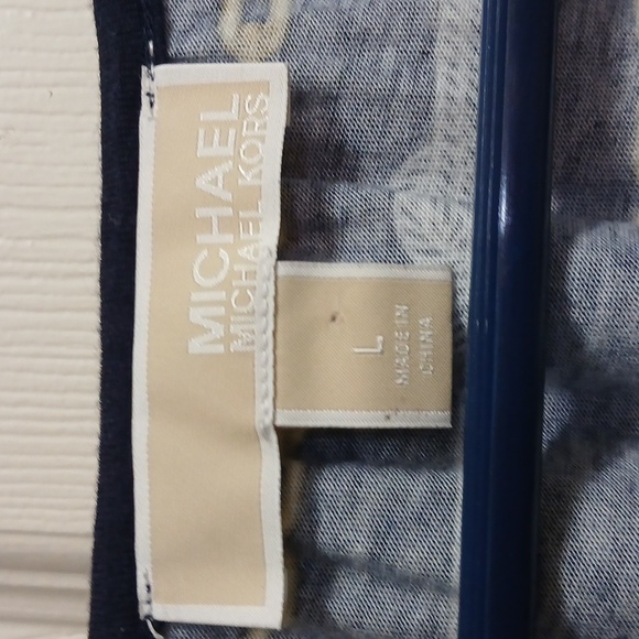 MICHAEL KORS Chain And Links 3/4 Sleeve Top, Size L - Picture 2 of 9